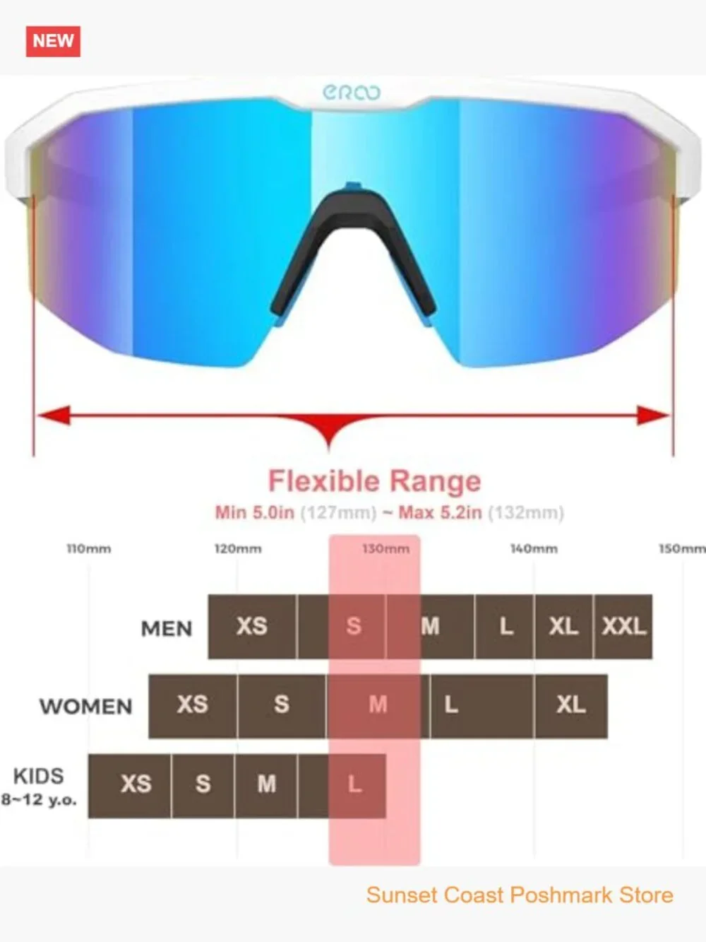 Youth Polarized Sports Sunglasses for Baseball Softball Cycling UV400